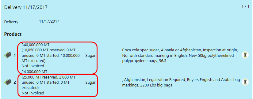 Contract delivery tab definitions