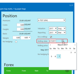 Position Rolling Date Entry