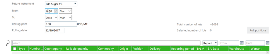 Position rolling filters