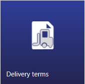 Delivery terms Master data tile